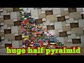 Huge domino half 2d pyramid