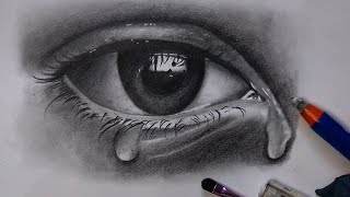 How To Draw Like A Pro - The Step-By-Step Guide. realistic eye drops easy steps. don't miss.#video