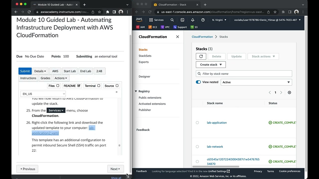 AWS Academy: Module 10 Guided Lab - Automating Infrastructure ...