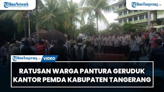 Kisruh Pagar Laut Berlanjut, Kini Ratusan Warga Pantura Geruduk Kantor Pemda Kabupaten Tangerang