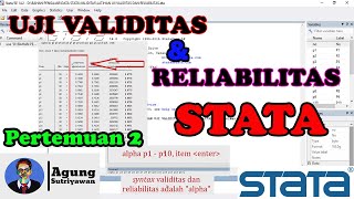 Uji Validitas Dan Reliabilitas Dengan STATA