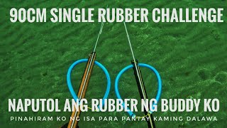 90cm SINGLE RUBBER CHALLENGE || NAPUTOL ANG RUBBERS NG BUDDY KO || SPEARFISHING PHILIPPINES