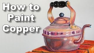 how to paint copper in pastel time lapse painting lesson