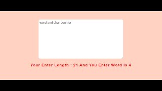 How to make character and word counter using HTML,CSS and JS||Free source code..