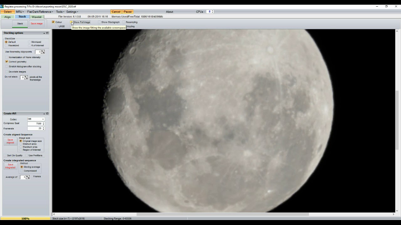 Processing Moon In Registax 6 Tutorial Asrpostom