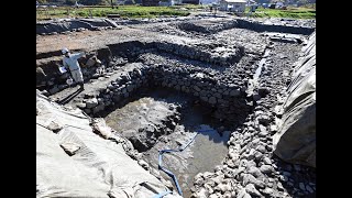 飛鳥京跡苑池　排水路の一部など見つかる