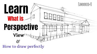 How to draw Perspective | What is Perspective View | 1-Point Perspective for Beginners