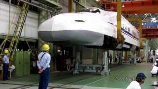 JR東海浜松工場新幹線なるほど発見デー2012 Flying Shinkansen!（新幹線車体持ち上げ）