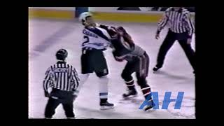 IHL Oct. 29, 1992 Jeff Buchanan,ATL v Steve Martinson,SD Atlanta Knights San Diego Gulls