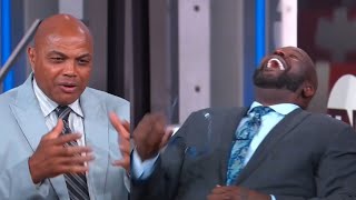 Shaq loses it after Chuck roasts the Pelicans for going down 3-0 vs OKC 😂