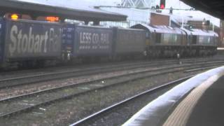 DOUBLE DREDS 66305 AND 66425  ON 4V38 TESCO AT GLOUCESTER 310114