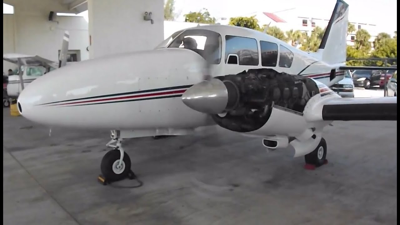Piper Aztec Engine Start At Baker Aviation Youtube