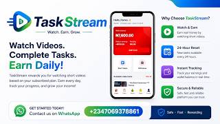 TaskStream Rewards – Progressive Web Application for Video Task Earnings script #taskscript