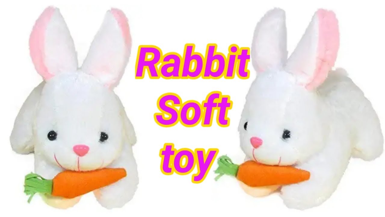 Rabbit Soft Toy | Plush Toys For Kids | Rabbit With Carrot Stuffed Soft ...