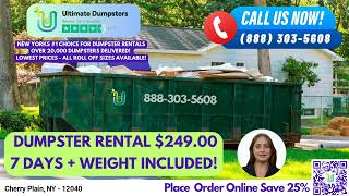 $249 Same Day Roll Off Dumpster Rentals - Cherry Plain, NY - Call (888) 303-5608