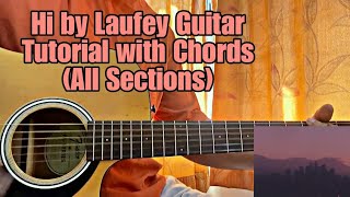 Hi - Laufey // Guitar Tutorial with Chords(Full Lesson & Rhythm Explained)