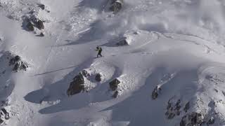 Speed of life and death! Ski lovers race against avalanches on snowy mountains