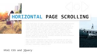 Horizontal Page Scrolling using Html CSS and jQuery