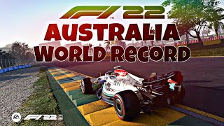 F1 22 Australia World Record 1:16.208