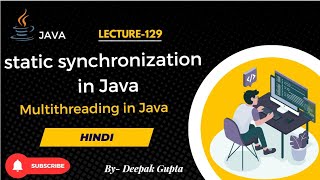 Core Java part129 | static synchronization in Java multithreading in hindi #java #corejava