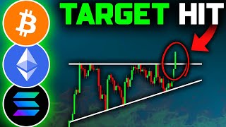 BITCOIN BREAKOUT COMPLETE (Target Hit)!! Bitcoin News Today, Solana & Ethereum Price Prediction!