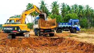 Hyundai 110 excavator Uploading Soil in lorry /hyundai 110 video