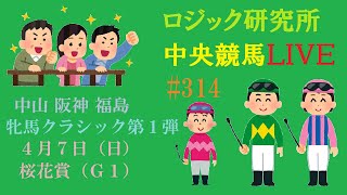 【中央競馬ライブ】４月７日（日）素直が１番　ロジック嘘つかない　桜花賞　チャンネル登録をお願いします