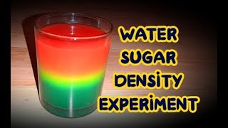 Easy Water Sugar Density Experiment