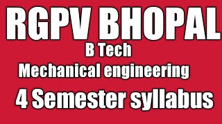 B Tech mechanical engineering syllabus ## b tech 4 semester syllabus##
