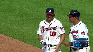 CHC@ATL: Francoeur brings home Inciarte with a single