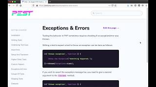 Exceptions and errors