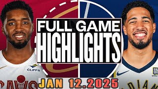 Cleveland Cavaliers Vs Indiana Pacers Full Game Highlights Jan 12,2025 NBA Season 2024-25