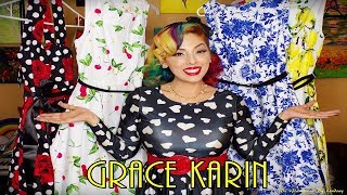 GRACE KARIN Vintage Dress Try On Haul