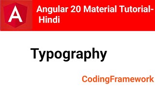 Angular 20 Material Tutorial Day 4 | Typography Explained (Hindi)