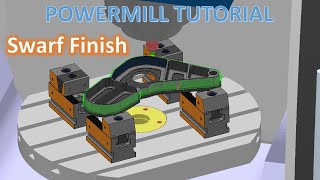 PowerMill2022 Tutorial #98 | Toolpath Swarf Finish with Staggered Start Points