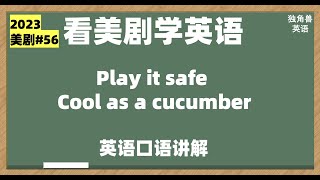 看美剧学英语#56 play it safe, cool as a cucumber, 英语口语，英语听力，英语习语，英语词汇，日常英语，实用英语，生活英语，英语学习