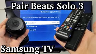 Beats Solo 3 Headphones: How to Bluetooth Pair/Connect to Samsung TV
