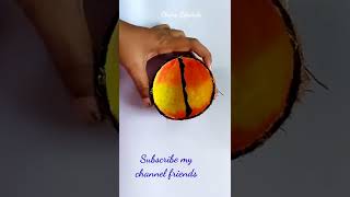 coconut shell art | easy craft | simple craft | dIY | #shorts #diycrafts