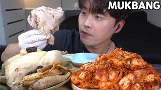 [와차밥] 몸보신하세요💪닭백숙 갓담근 김치 먹방 CHICKEN SOUP \u0026 KIMCHI  MUKBANG ASMR REAL SOUND EATING SHOW COOKING RECIPE