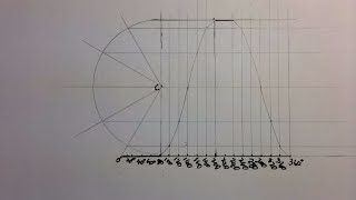 Steps to complete a displacement diagram of a cam with simple harmonic motion