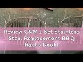 Review C&M 1 Set Stainless Steel Replacement BBQ Racks Double Layer Skewers Baking Tray Air Fryer B