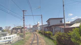 長野電鉄S1編成1000系🚃特急ゆけむり🚃日野から須坂 前面展望🚃💨