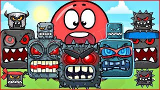 КРАСНЫЙ ШАРИК и ВСЕ БОССЫ + ВСЕ КВАДРАТЫ ! новая веселая игра ! Мультик ! Для детей