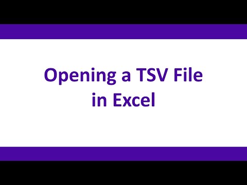 Excel – Opening a Tab Separated Values (TSV) file