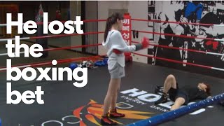 He underestimated her-- then got Knocked Out (Rematch)