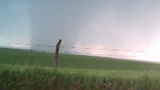 EF4 tornado at Bennington, Kansas timelapse from dashcam