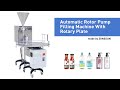 ZS-VTRP1 Automatic Rotor Pump Filling Machine With Rotary Plate (Filling ketchup/detergent)