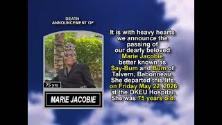Marie Jacobie ~ Short Obituary