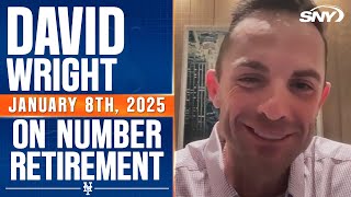 David Wright reacts to having his number retired by the Mets this summer | SNY