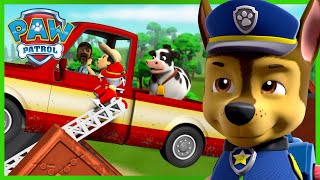 狗狗們在斷橋上拯救了農夫艾爾和農夫由美！- PAW Patrol 汪汪隊立大功 - 兒童卡通